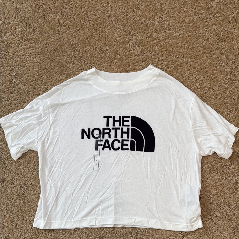 The North Face White Tee with Black Logo